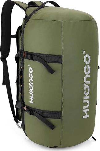 40L/60L/90L Large Waterproof Duffle Bag Backpack for Men, Mens Duffel Backpack Bags for Traveling, Heavy Duty (Green, 90l) in Kuwait