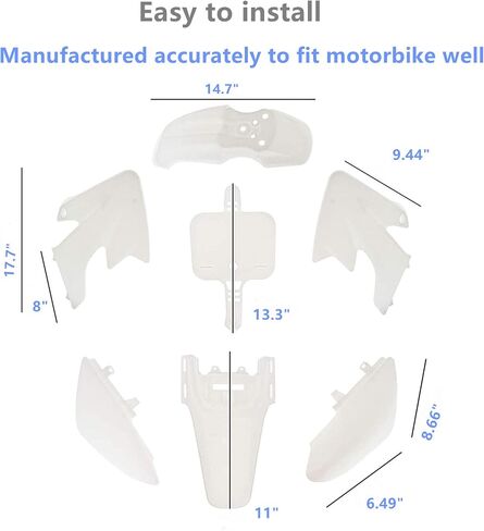 Plastic Fender Fairing Kit set Replacement for Honda XR50 CRF50 SDG SSR 107cc 125cc Dirt Pit Bike Red Black Blue White Yellow in Saudi Arabia