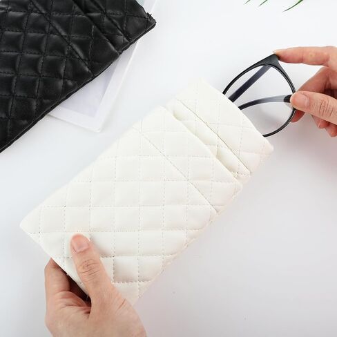 قطعتان من حافظة النظارات المزدوجة المحمولة من جلد البولي يوريثان، حافظات نظارة العين، حافظة نظارة شمسية، حافظة نظارة ناعمة للنساء، حافظة نظارة شمسية ناعمة، حقيبة منظم النظارات الشمسية in Saudi Arabia