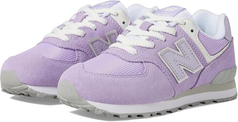 حذاء رياضي للأطفال من New Balance 574 V1 70s Racing برباط - Lilac Glo/Bright Lavender، 3 US للجنسين الصغار in Saudi Arabia