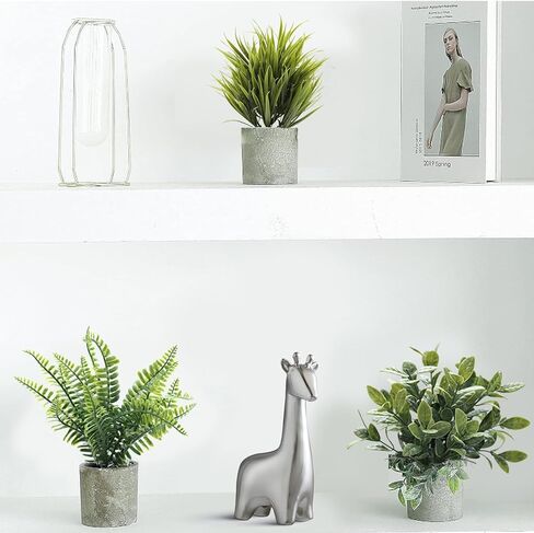 Artificial Potted Plants 3 PCS Mini Potted Plants Faux Herbs Small House Plants Indoor Faux Houseplants for Indoor Greenery Tabletop Décor Desk Decoration in Saudi Arabia
