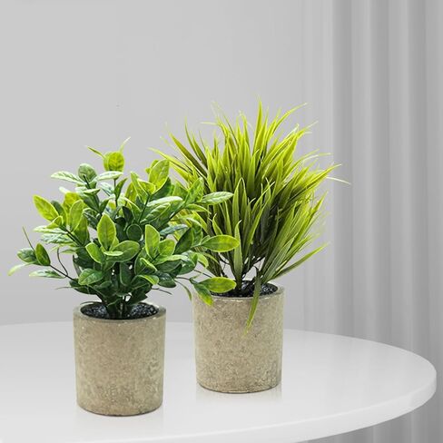 Artificial Potted Plants 3 PCS Mini Potted Plants Faux Herbs Small House Plants Indoor Faux Houseplants for Indoor Greenery Tabletop Décor Desk Decoration in Saudi Arabia