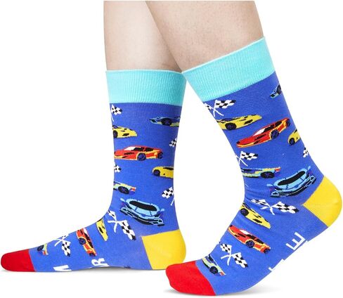 Zmart Racing Car Gifts for Men - Motorcycle Train Tractor Socks, Novelty Jake Brake Gifts in Saudi Arabia
