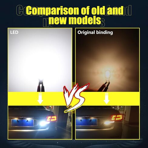2 PCS T15 Car LED Reversing Light, 13.8mm x 31.3mm 4014 54SMD WFPC High Brightness Decoded CANBUS Tail Light, 360-degree Lighting Accessories, Compatible with Most Car Models (White) in Saudi Arabia