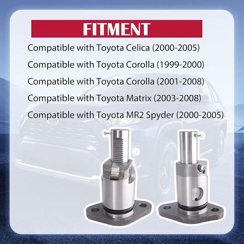 شداد سلسلة الكاميرا HiSport 13540-0D010 - متوافق مع Toyota Corolla 1999-2008، Toyota Matrix 2003-2008، شداد سلسلة التوقيت معدني ومتين قطعة واحدة (فضي)، يستبدل 13540-0D010 13540-22022 in Saudi Arabia