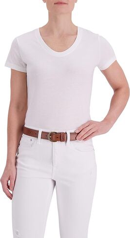 Dickies Women's Casual Leather Jean Workwear Belt with Round Harness Buckle in Saudi Arabia