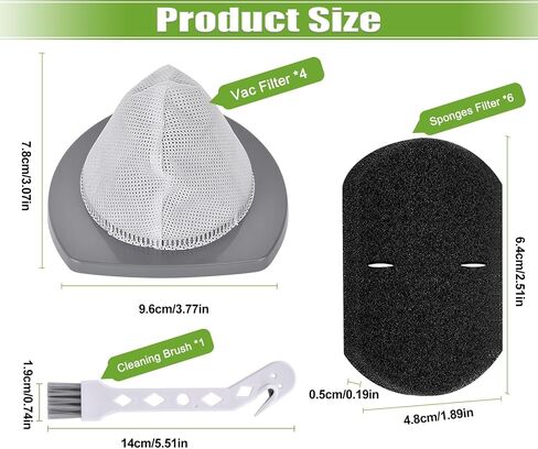 2033 Replacement Filter Compatible with Bissell Featherweight Stick Lightweight Bagless Vacuum 20331 20333 20334 20336 20339 2033M, 2 Mesh Filters 4 Foam Filters, Replace part# 1611508 in Saudi Arabia