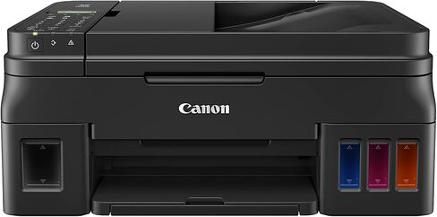طابعة Canon PIXMA G4210 اللاسلكية الكل في واحد Supertank (Megatank)، ناسخة، مسح ضوئي، فاكس وADF مع الطباعة المحمولة، أسود، مقاس واحد (2316C002) in Saudi Arabia