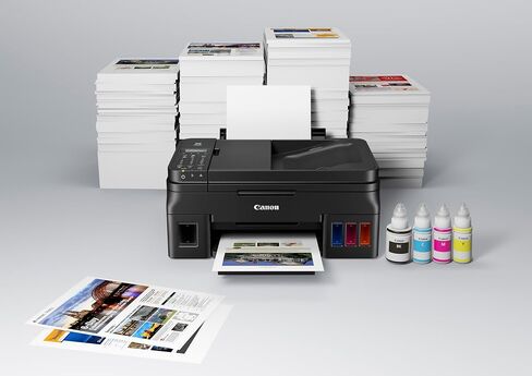 طابعة Canon PIXMA G4210 اللاسلكية الكل في واحد Supertank (Megatank)، ناسخة، مسح ضوئي، فاكس وADF مع الطباعة المحمولة، أسود، مقاس واحد (2316C002) in Saudi Arabia