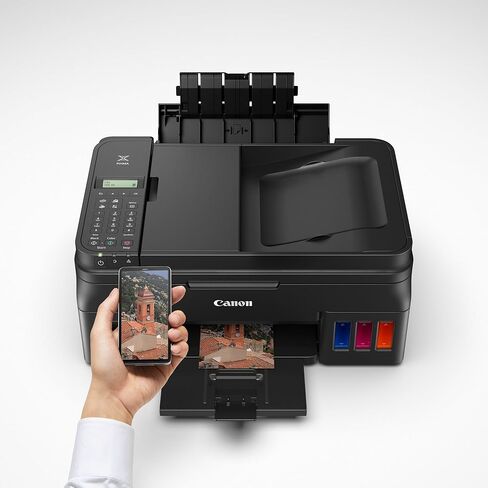 طابعة Canon PIXMA G4210 اللاسلكية الكل في واحد Supertank (Megatank)، ناسخة، مسح ضوئي، فاكس وADF مع الطباعة المحمولة، أسود، مقاس واحد (2316C002) in Saudi Arabia