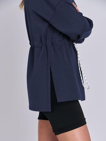 ANRABESS Womens Turtleneck Sweatshirts Drawstring Waist Pullover Tops Loose Fit Long Sleeve Hoodies 2024 Fall Preppy Outfits in Saudi Arabia