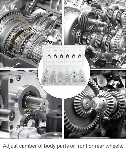 VARGTR 144 قطعة حشوات جسم المحاذاة التلقائية، مجموعة متنوعة من حشوات محاذاة السيارة، مجموعة متنوعة من حشوات محاذاة السيارة، 1/16 بوصة 1/64 بوصة 1/32 بوصة 1/8 بوصة لضبط أجزاء الجسم أو الحدبة in Kuwait