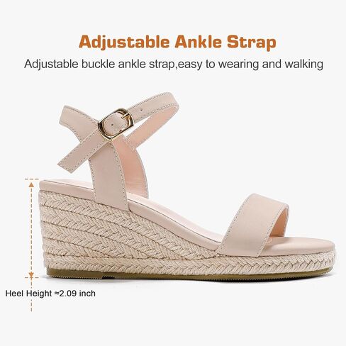 Wedge Sandals for Girls Espadrille Dressy Platform Sandals Open Toe Ankle Strap Summer Girls Heel Little Big Kid in Saudi Arabia