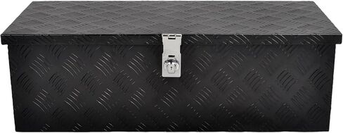 24'' Inch Stripes Plated ATV UTV Aluminum Tool Box Truck Bed Toolbox Waterproof Square Storage Organizer with Lock and Keys Black(‎24" L x 9.5" W x 12.5" H) in Saudi Arabia