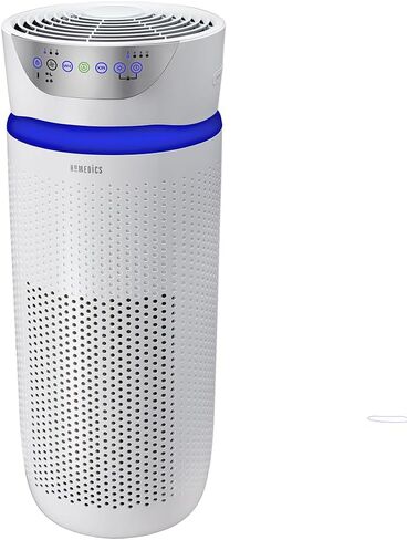 Homedics 5-in-1 UV-C Air Purifier - 360-Degree HEPA Filter for 170 Sq Ft, Air Purifiers for Bedroom and Home with Essential Oil Pads and Built-In Timer, 3 Speed Settings for Small Rooms, Black in Saudi Arabia