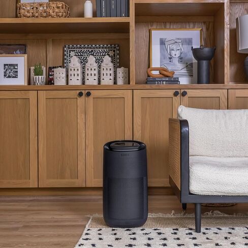 Sans HEPA 13 Air Purifier - Black - 1560ft² Ultra-Quiet Home Air Purifier, Pre-Filter, Activated Carbon, UV-C Light, Protect from Odors, Smoke, Pollutants, Allergens, Dust, Dander, Harmful Chemicals in Saudi Arabia