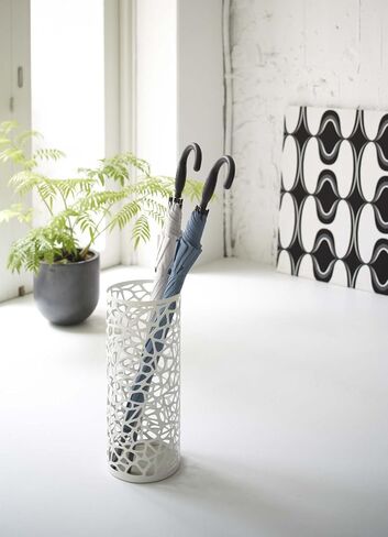 Slim Freestanding Umbrella Stand | Steel, Small, White in Saudi Arabia