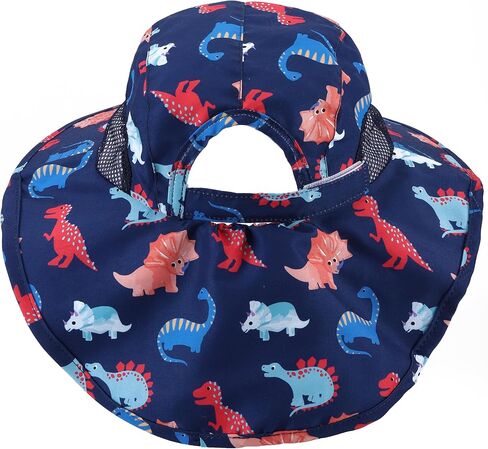 Kids Sun Hat UV Protection Toddler Summer Beach Play Hats Wide Brim Neck Flap for Girl Boy Ages 2-10 in Saudi Arabia