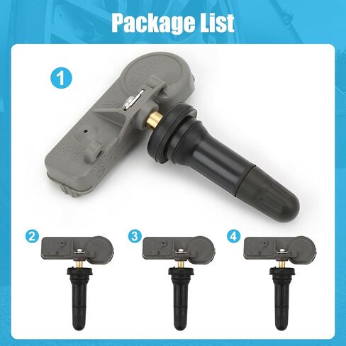 4 قطعة مستشعر نظام مراقبة ضغط الإطارات لبويك، لكاديلاك، لشفروليه، لجي إم سي، لهامر H2، لبونتياك زحل - مستشعر TMPS يستبدل 13581558 in Kuwait