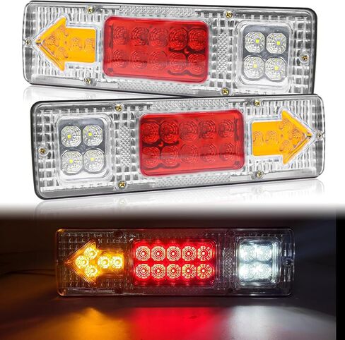 Truck Rear Tail Lights, 24V LED Trailer Tail Brake Lights with Arrow Rear Turn Signals/Reversing Running Lights for Flatbed Trucks Trailers Tractor RV in Saudi Arabia
