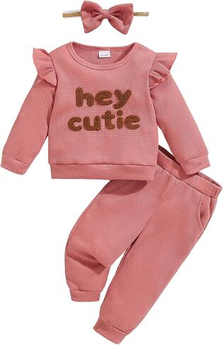 Toddler Girl Clothes Infant Girl Sweatsuit Baby Pant Set Outfits Fall Winter Clothing Little Clothes for Girl in Saudi Arabia