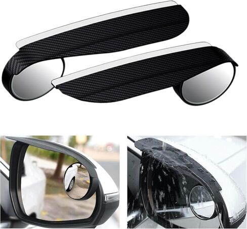 2 حزمة مرآة النقطة العمياء، 2 في 1 قابلة للتعديل مرآة جانبية للسيارة، مرآة جانبية للمطر، مرآة جانبية للنقطة العمياء، ملحقات مرآة الرؤية الخلفية، للسيارات وسيارات الدفع الرباعي والشاحنات in Kuwait