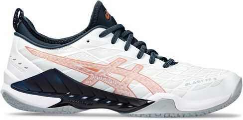 ASICS Men's Blast FlyteFoam 3 Handball Shoes, 6, White/Pure Bronze in Saudi Arabia