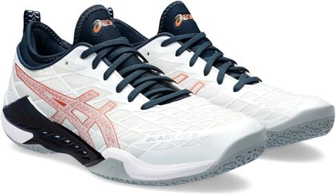 ASICS Men's Blast FlyteFoam 3 Handball Shoes, 6, White/Pure Bronze in Saudi Arabia