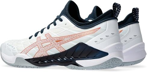 ASICS Men's Blast FlyteFoam 3 Handball Shoes, 6.5, White/Pure Bronze in Saudi Arabia