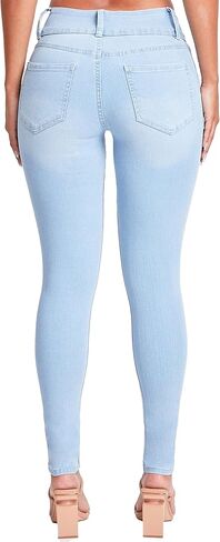 YMI Womens 3-Button High-Rise Skinny Jean Made with Recycled Fibers in Kuwait