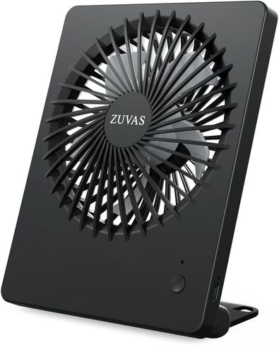 Zuvas Desk Fan Battery Operated Rechargeable 180°Tilt Folding Personal Ultra Quiet Small Portable Fan Beige in Kuwait