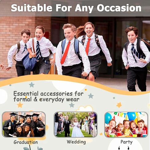Boys Tie, Black Tie for Boys 8 10 12 Years, Pre-tied Zipper Kids Necktie for School Uniforms Graduation in Saudi Arabia