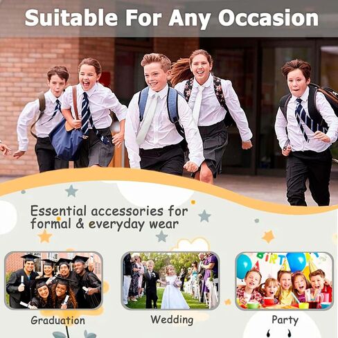 Boys Tie, Black Tie for Boys 8 10 12 Years, Pre-tied Zipper Kids Necktie for School Uniforms Graduation in Saudi Arabia