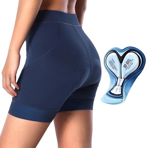 Padded Biker Shorts Women Cycling Shorts with 5D Gel Padding High Waisted Athletic Shorts Mountain and Road Bike in Kuwait