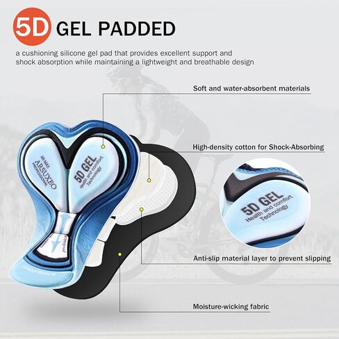 Padded Biker Shorts Women Cycling Shorts with 5D Gel Padding High Waisted Athletic Shorts Mountain and Road Bike in Kuwait