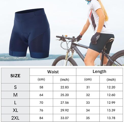 Padded Biker Shorts Women Cycling Shorts with 5D Gel Padding High Waisted Athletic Shorts Mountain and Road Bike in Kuwait