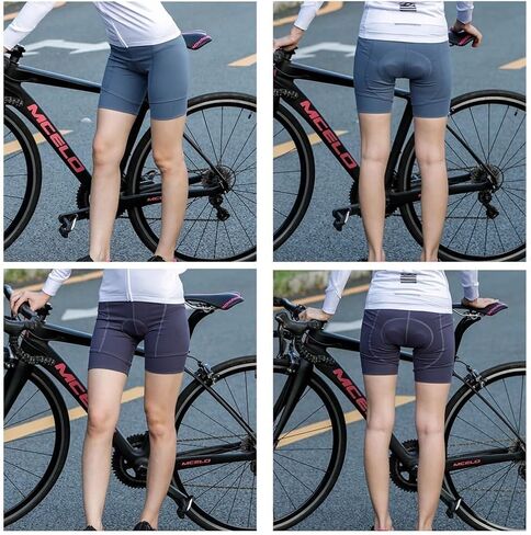 Padded Bike Shorts Women, Soft Spandex Cycling Shorts with Gel Pad XS-3XL in Kuwait