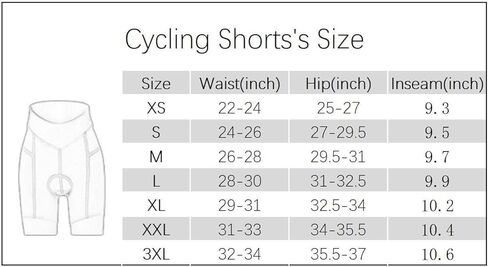 Padded Bike Shorts Women, Soft Spandex Cycling Shorts with Gel Pad XS-3XL in Kuwait