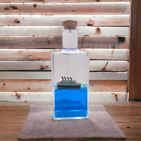 Unsinkable Titanic Cruise Simulator - Wavey Boat in a Box Liquid Wave Cruise Fluid Ship Decoration - Ornament for Car, Desk, and Gifts (Titanic Cruise) in Kuwait