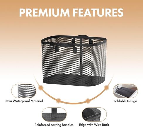 NPET 27L Laundry Basket Collapsible Laundry Hamper with PEVA Waterproof Material Clothes Bag Storage Basket Bin for Laundry,Bedroom and Domitory in Saudi Arabia