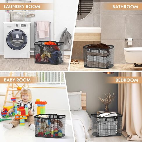 NPET 27L Laundry Basket Collapsible Laundry Hamper with PEVA Waterproof Material Clothes Bag Storage Basket Bin for Laundry,Bedroom and Domitory in Saudi Arabia
