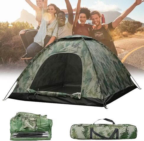 Outdoor Camping Dome Tent, 3-4 Person Waterproof Family Dome Tent with Rain Fly, Lightweight Outdoor Tent for Backpacking Hiking Camping Full Coverage Tent for Outdoor Accessories in Saudi Arabia