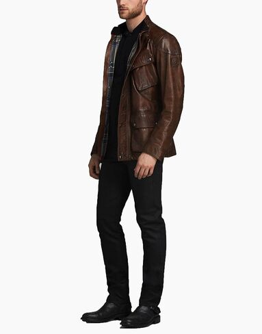 Mens Tough Long Spicy Look Genuine Lambskin Leather Jacket, Biker Jacket in Saudi Arabia