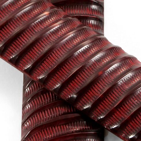 Buffalo Horn Handle Scales - (Impala Jigged) - (Wine Red) - (5.0 x 1.50 x 0.375) in Saudi Arabia