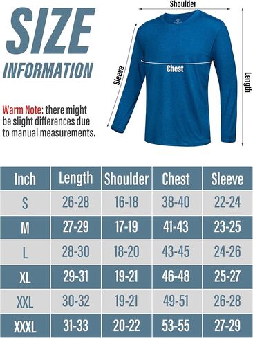 تي شيرت بأكمام طويلة من URATOT للرجال تي شيرت مقاوم للرطوبة سريع الجفاف وأكمام طويلة للحماية من الشمس تي شيرت للجري in Kuwait