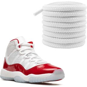 Round Thick Shoe Laces for Jordan 11 Sneakers, 1/4"(6mm) Athletic ShoeLaces Replacement for Basketball Shoes