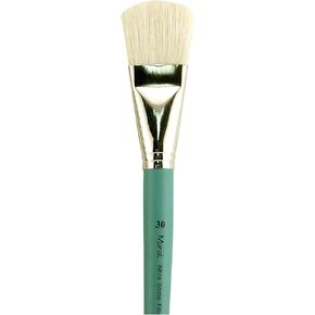 Creative Mark Mural Large Artist Brushes - Natural Hog Bristle Brushes for Acrylic & Watercolor Paint - Filbert # 30