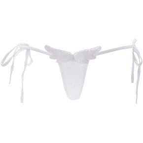 سراويل داخلية نسائية أنيمي كوسبلاي لطيفة على شكل حرف G للبيكيني ملابس داخلية بأجنحة الملاك الشيطان