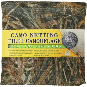 Hunters Specialties Camo Netting - Hunting Durable Lightweight Quiet Realistic Concealment Camouflage Polyester Netting for Blinds, 54 in X 12 FT