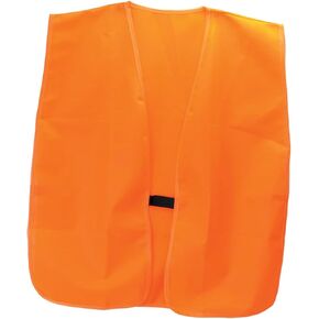HME Highly Visible Blaze Orange All-Season Unisex 100% Polyester Hunting Safety Vest with Hook-and-Loop Closure & Open Sides